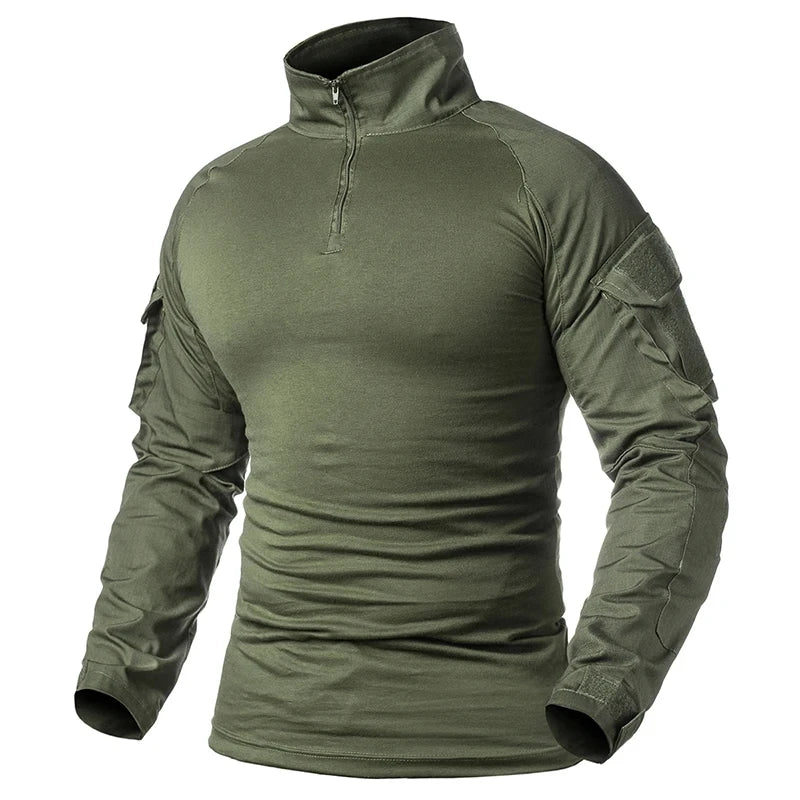 Tenue Tactique Homme Vert Outdoor Uniforme Militaire Chemise Chasse Pantalon Cargo Paintball Ensemble Résistant – Survie Airsoft | Mode Homme Tactical