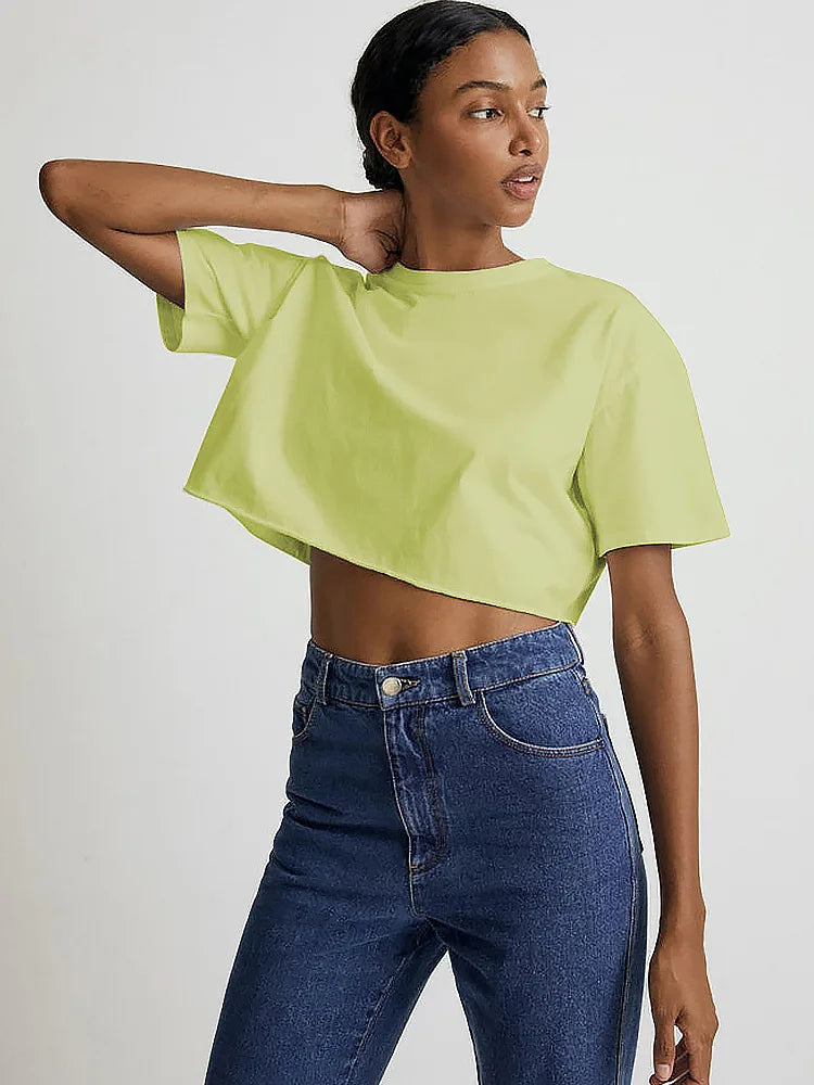 Top Sport Femme Y2K Manches Courtes – Yoga, Danse & Fitness | Coupe Ample Tendance | T-Shirt Sportif Polyvalent Été