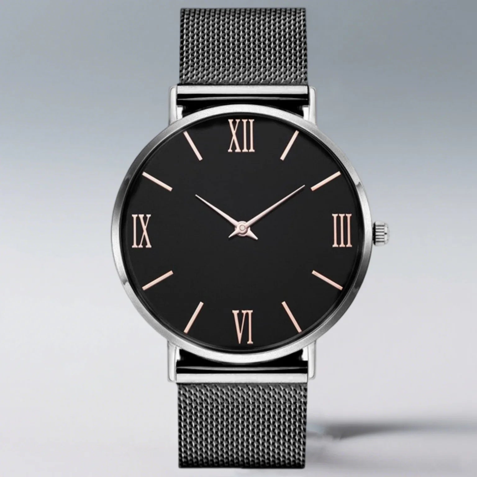 Montre Femme Luxe Quartz Analogique Bracelet Maille Métal – Simple Élégante Fashion Casual