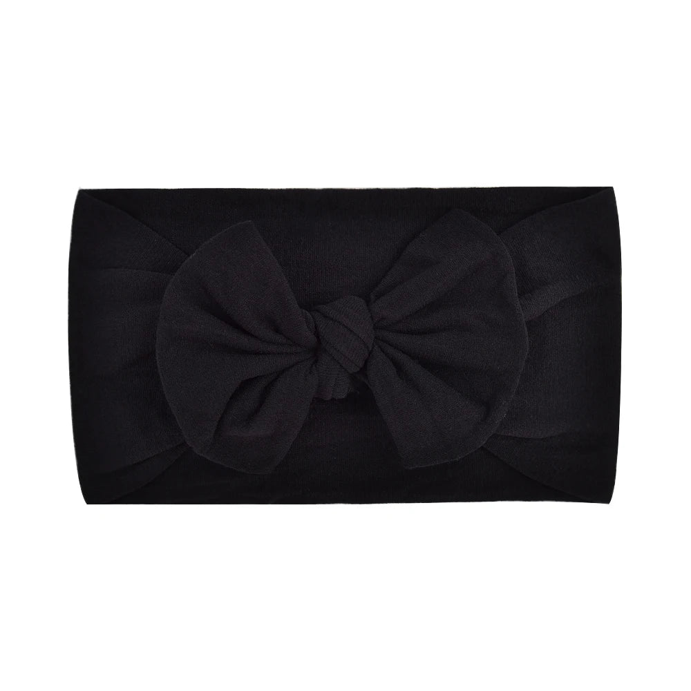 Bandeau Nœud Bébé Fille Élastique Large – Turban Headband Accessoire Cheveux 48 Couleurs