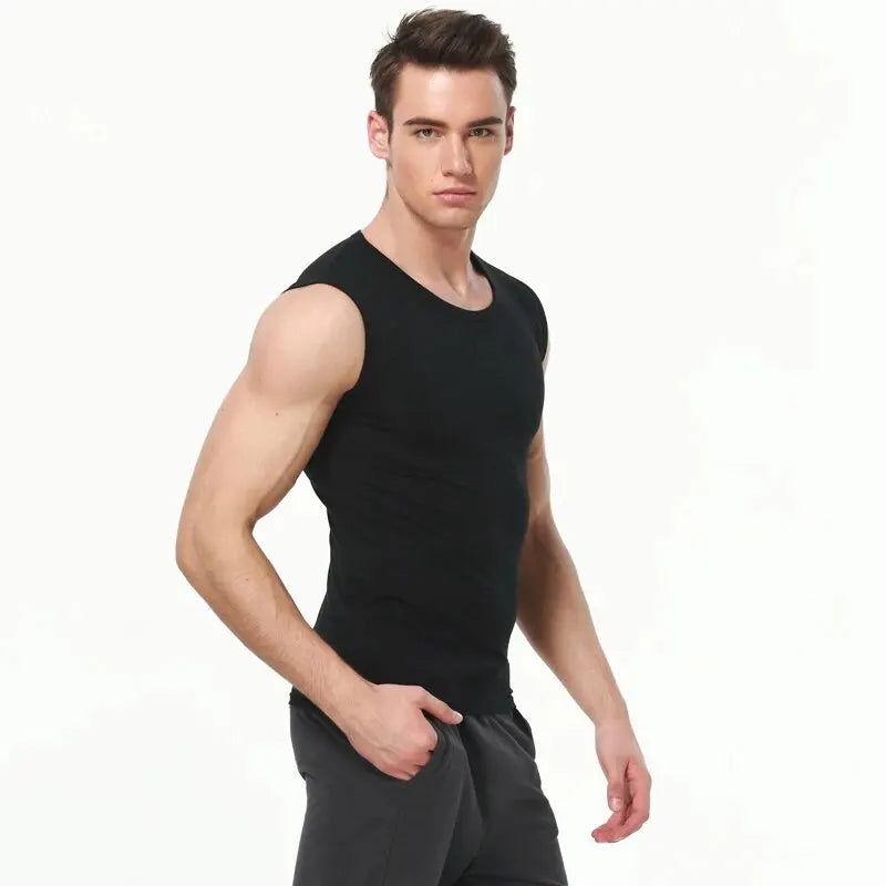 Lot 1/3/5 Herren Tanktops Baumwolle Ärmellos Slim Sport Fitness Atmungsaktiv Breite Träger | Premium Baumwoll Sport-Tanktop