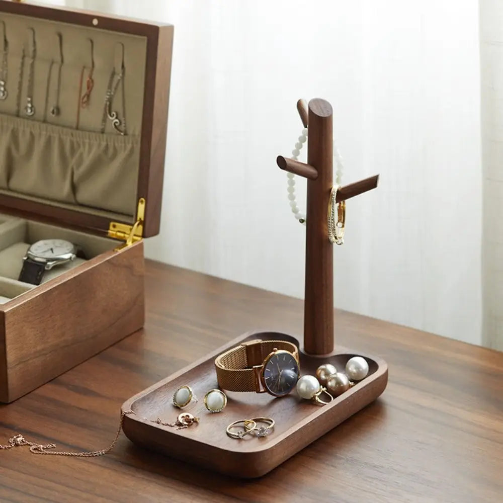 Holzregal Ast Natur Tassen & Schmuck – Büro-Organizer Tablett Home Deko