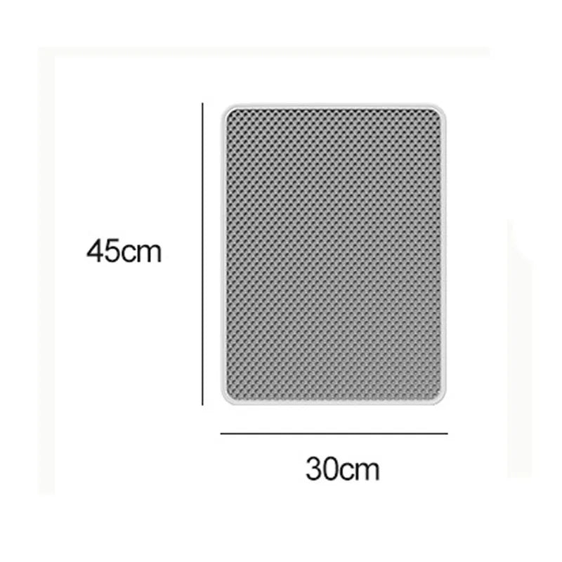 Tapis Litière Chat Double Couche EVA Imperméable Antidérapant – Filtre Sable Lavable Facile à Nettoyer | Accessoires Chat & Chien