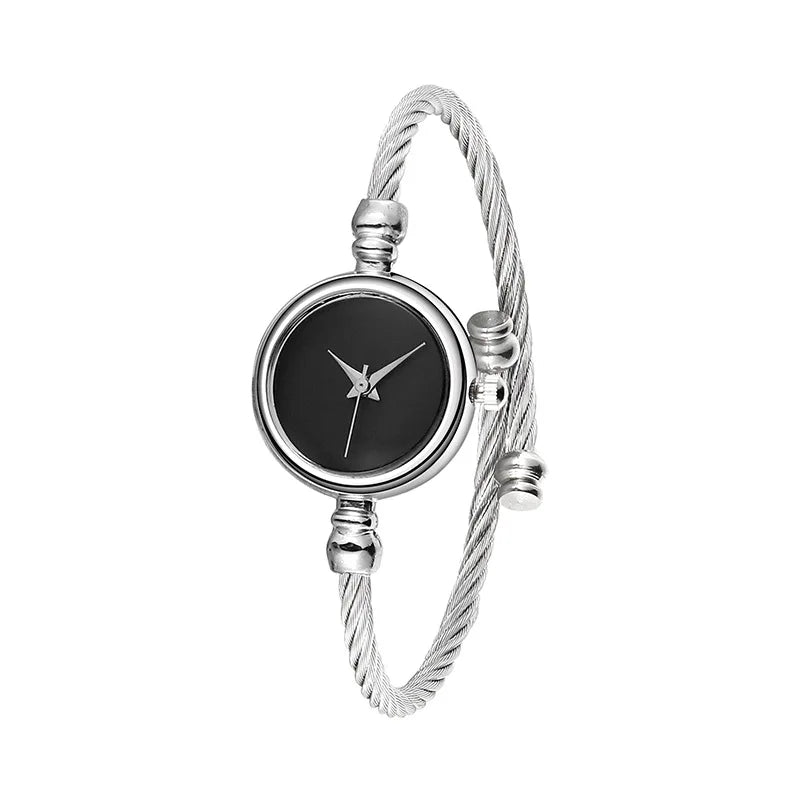 Montre Femme MAYZHISU Rétro Quartz Or – Bracelet Bangle Chaîne Acier Luxe Minimaliste