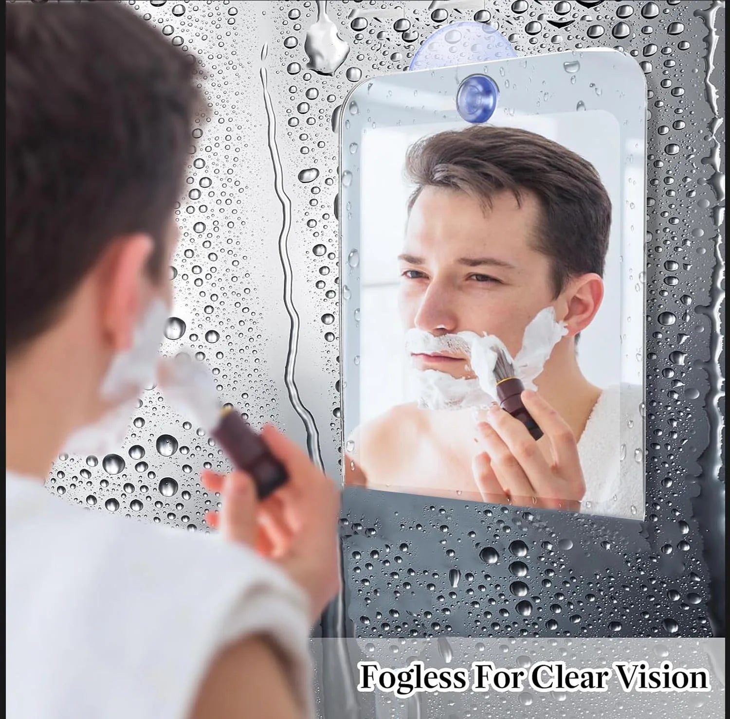 Miroir Anti-Buée Douche – Acrylique | Rasage & Maquillage Salle de Bain & Voyage