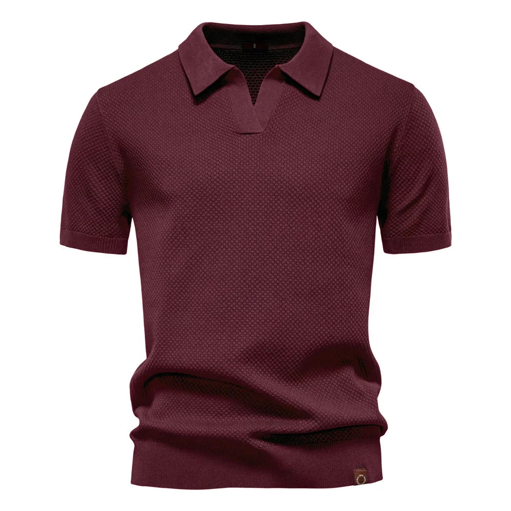 Polo Homme Été Respirant Manches Courtes Couleur Unie Casual Stretch Léger Élégant Confortable Intemporel Fashion – Polo Premium Respirant Stretch Été | Mode Homme Polo Premium Été