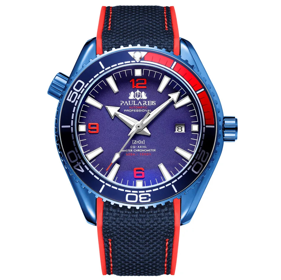 Montre Homme Automatique Mécanique Luxe – Bracelet Caoutchouc Lumineux Étanche Calendrier