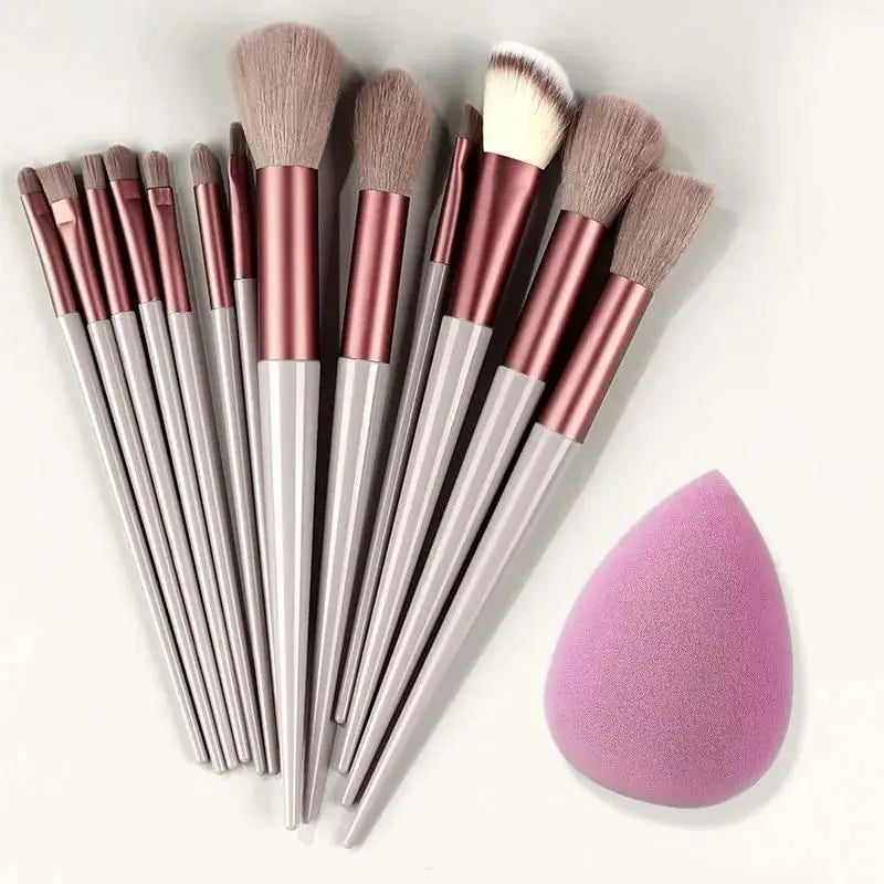 Set Pinceaux Maquillage Professionnel – Fond de Teint, Poudre, Fard à Paupières & Kabuki | Ultra-Doux & Précis