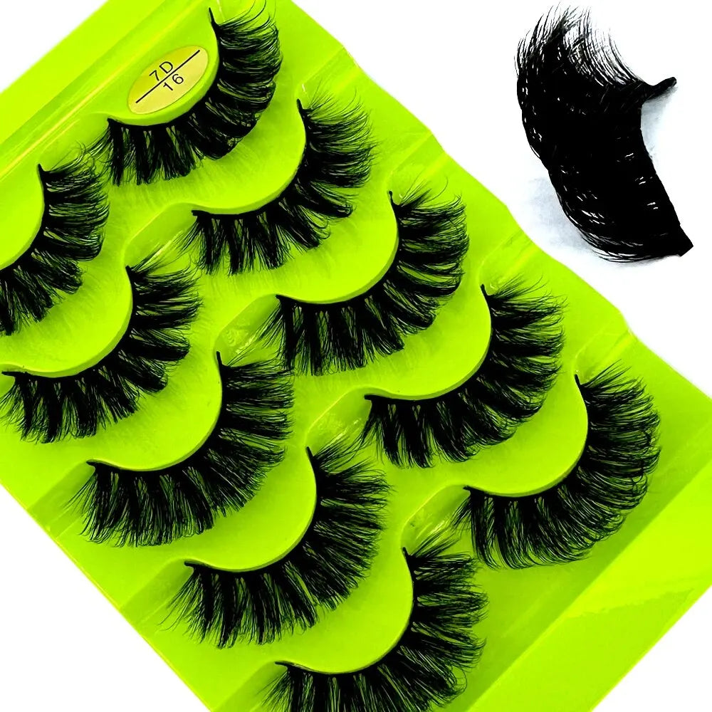 Faux Cils Cat Eye 3D – Lot 5 Paires | Manga Wispy Naturels Courbe D