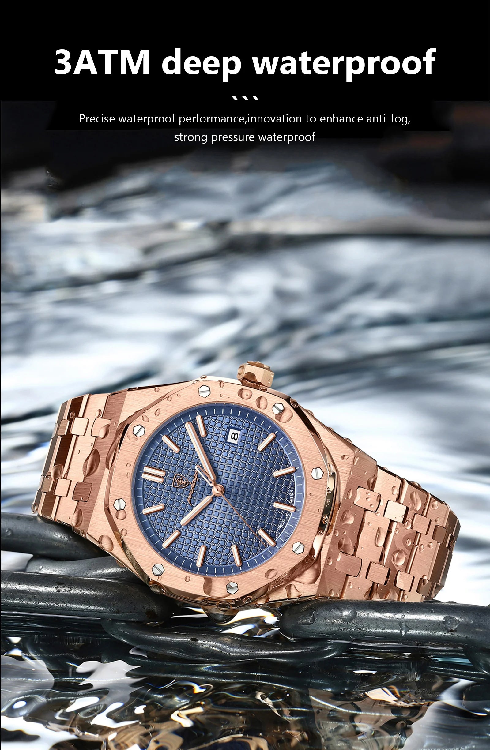 Montre Homme POEDAGAR Business Luxe Quartz – Acier Lumineux Étanche Date Fashion