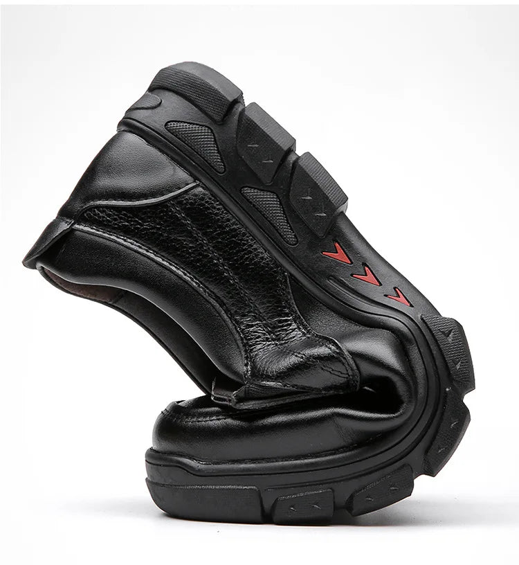 Mocassins Cuir Noir Homme Grande Taille – Chaussures Dress Designer Semelle Douce Printemps
