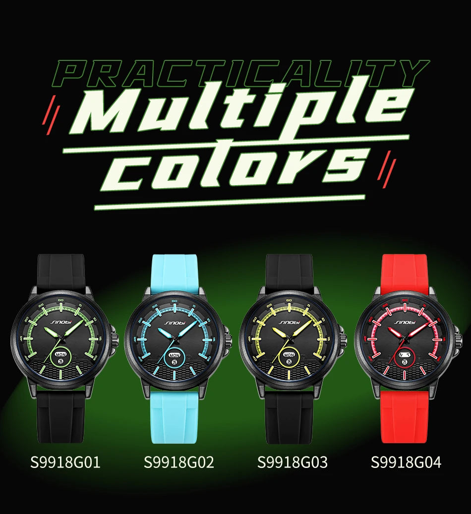 Montre Homme SINOBI Sport Quartz – Calendrier Semaine Fashion Top Brand Cadeau