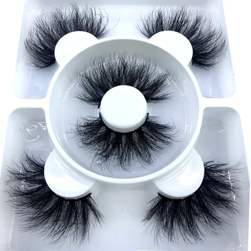 Faux Cils 3D Mink Naturels 2025 – Lot 3 Paires Longues | Extensions Cils Beauté