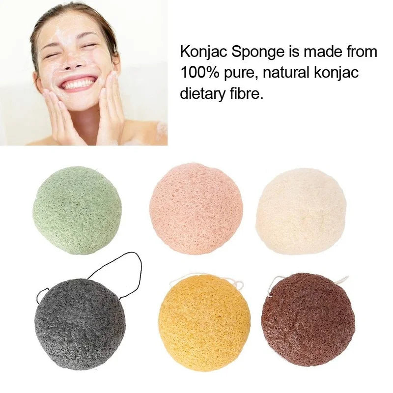 Éponge Konjac Naturelle – Exfoliante & Nettoyante Douce Visage Peau Sensible