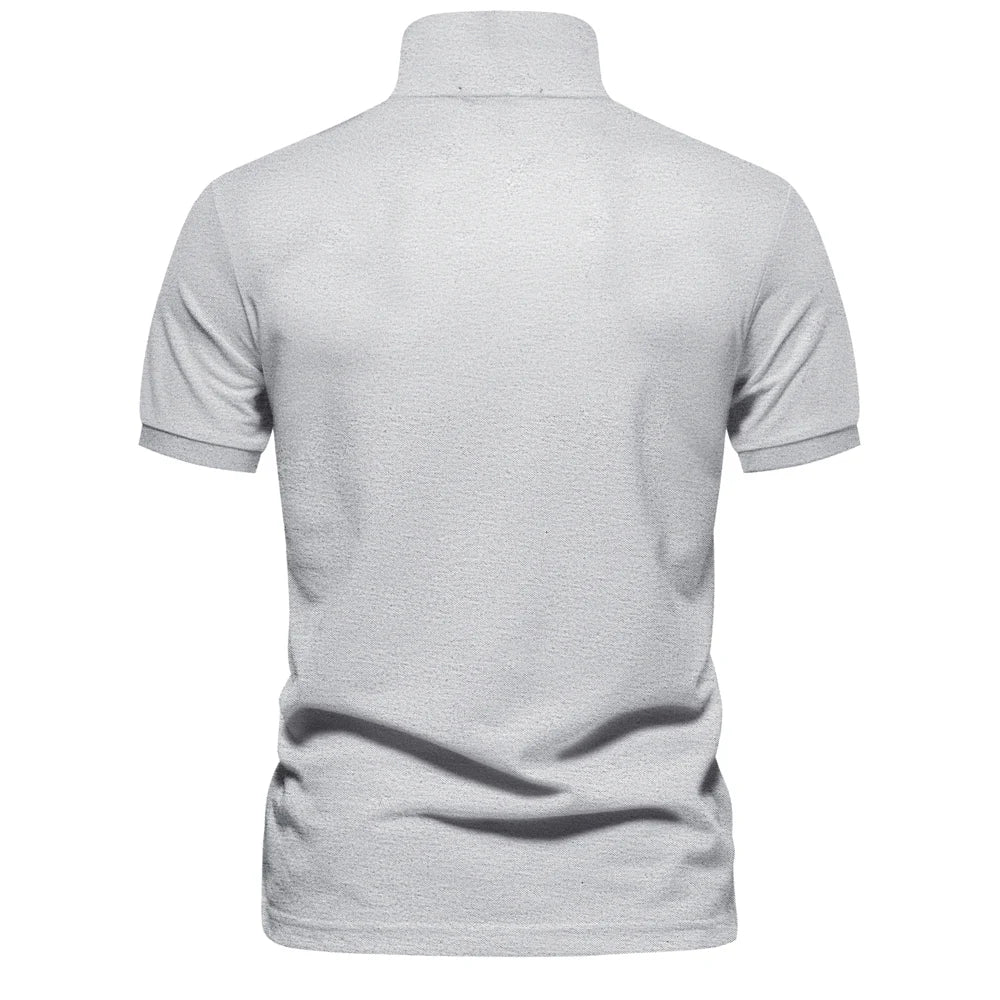Polo Homme Coton Manches Courtes Couleur Unie Haute Qualité – Casual Élégant Été | Mode Homme Premium