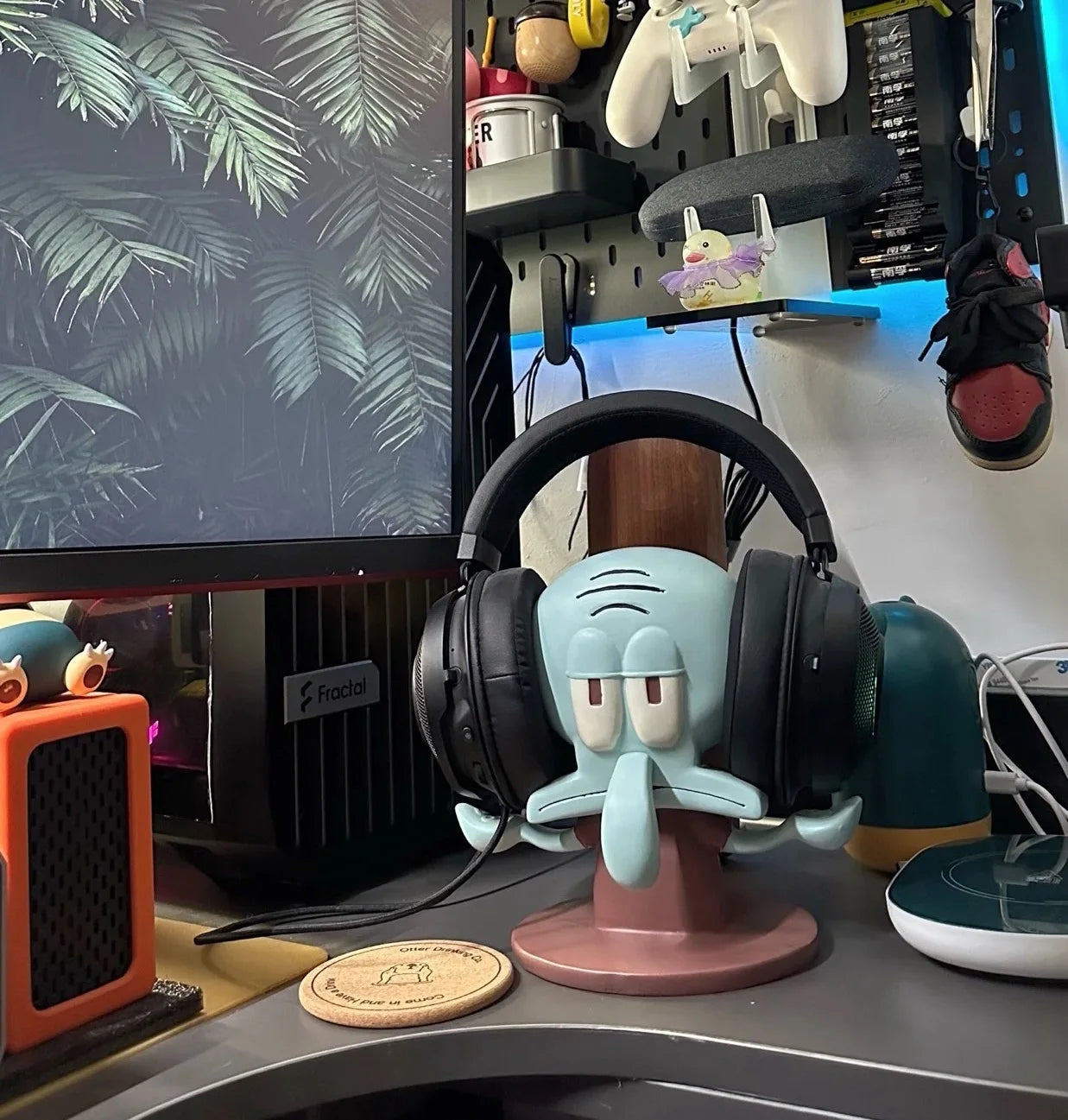 Support Casque SpongeBob Squidward – Organisateur Gaming Headset Décoration Bureau Original