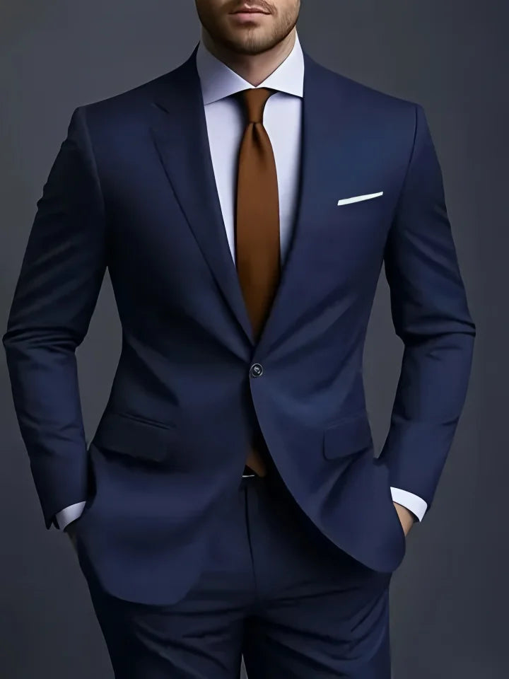 Costume Homme Slim Fit Noir – Ensemble Tuxedo Élégant Mariage & Cérémonie | Mode Homme Premium