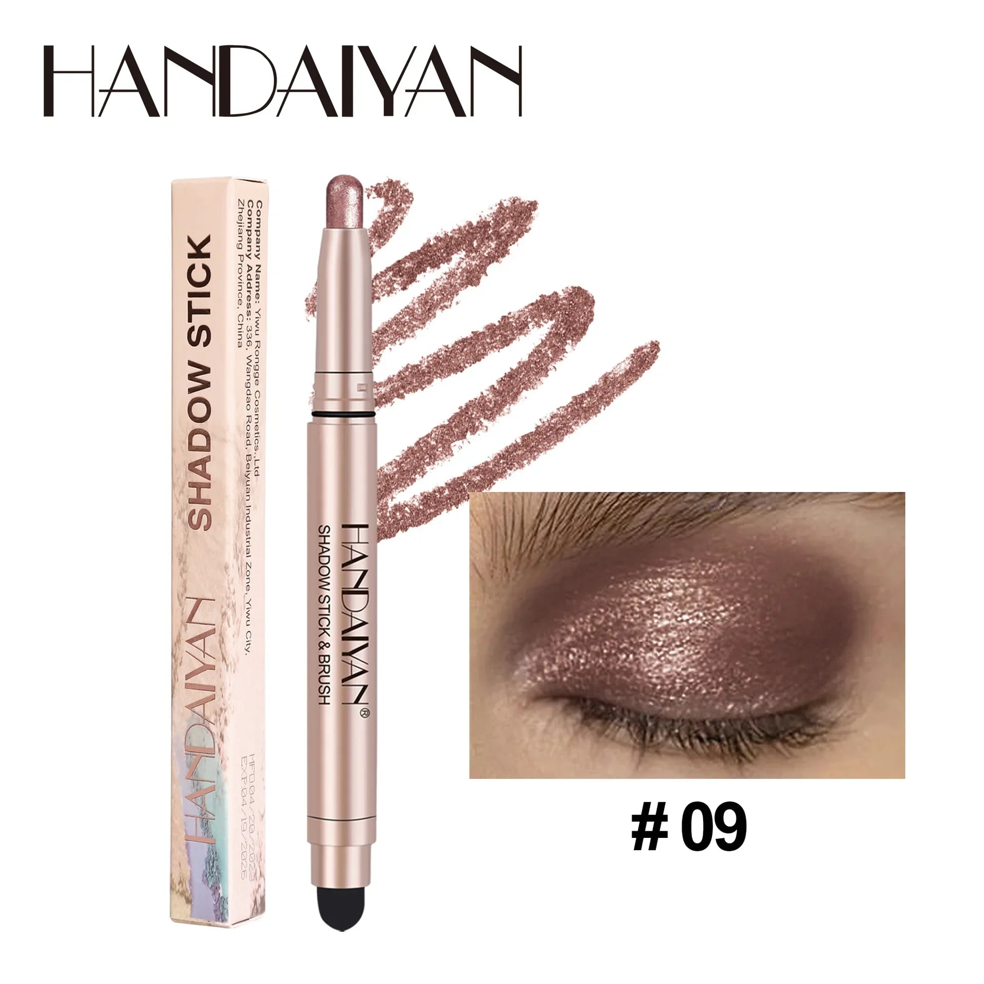 Crayon Fard à Paupières Coloré – Mat Nacré Waterproof | Rose, Brun, Vert, Noir