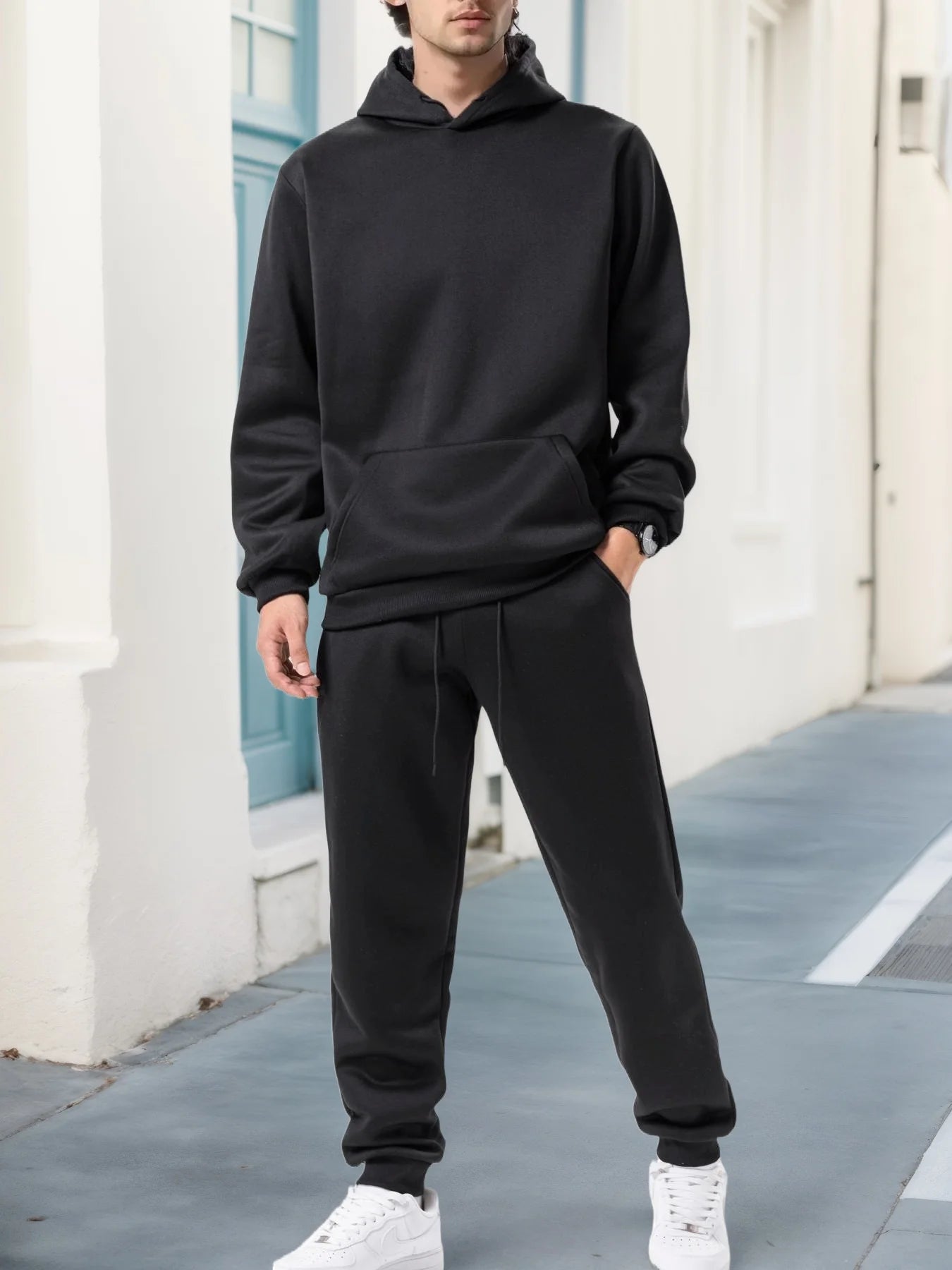 Ensemble Tracksuit Hoodie + Pantalon Homme 2025 – 2 Pièces Sport Casual Automne Hiver S-3XL