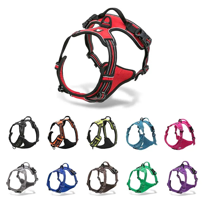 Truelove Harnais Chien Réfléchissant Nylon TLH5651 – Rembourré, Ajustable, Toutes Saisons | Sécurité Voiture & Balade