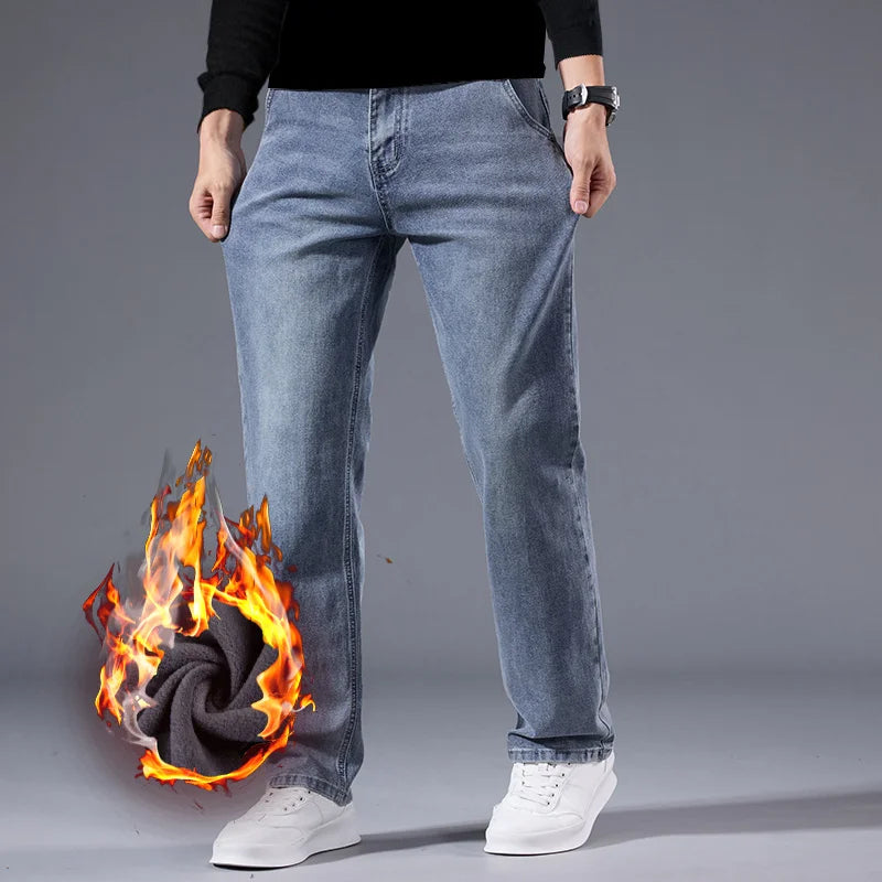 Jean Homme Loose Straight Leg Rétro Lavé Élastique Casual Toutes Saisons Polyvalent Confortable Intemporel Élégant – Jean Loose Premium Straight Leg Rétro | Mode Homme Denim Premium Polyvalent
