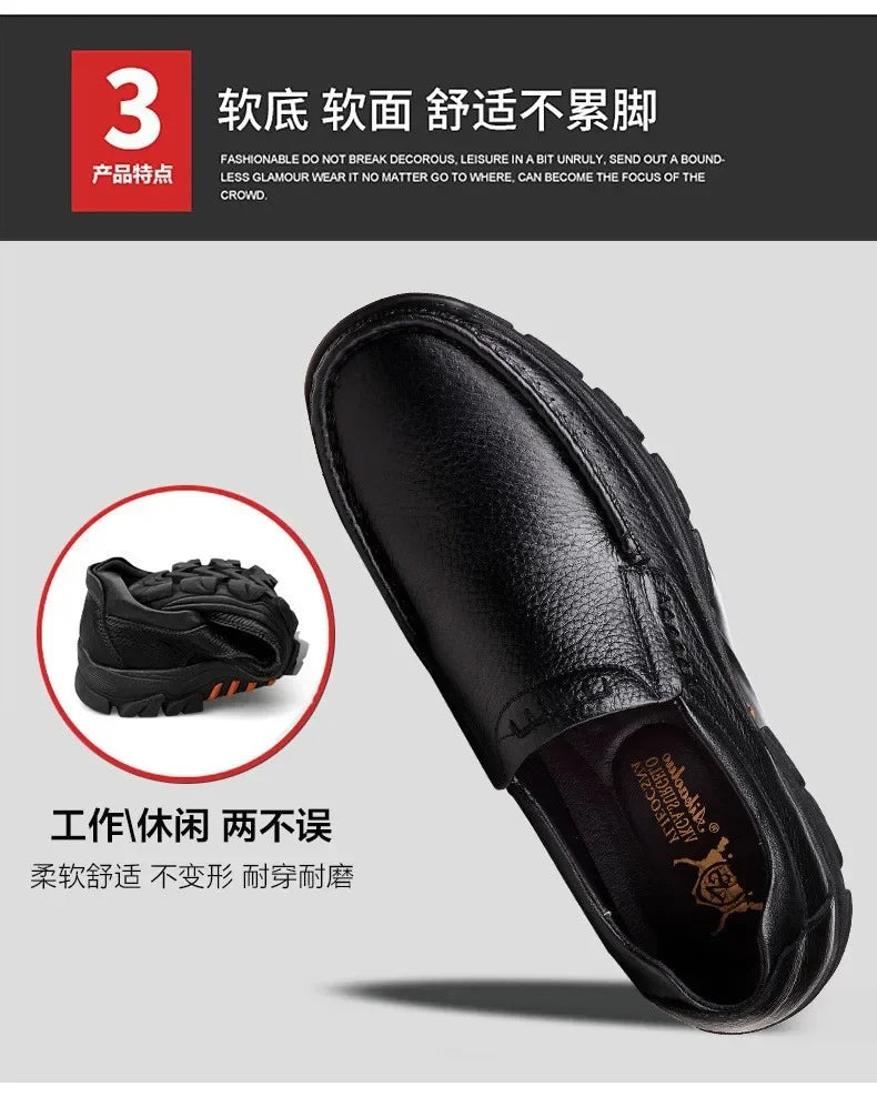 Chaussures Business Cuir Léger Homme – Casual Confortables Senior & Adulte Vente Directe