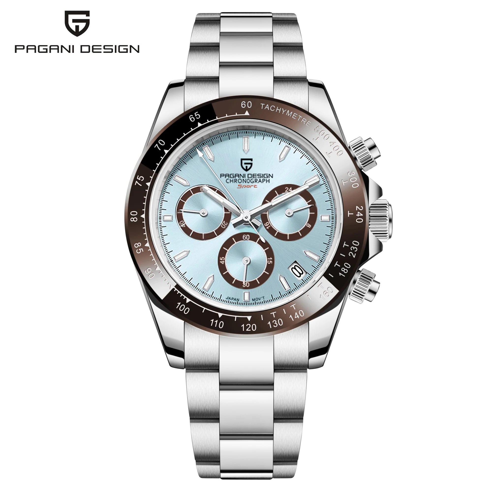Montre Homme PAGANI DESIGN 2023 Noire Quartz Luxe – Chronographe Sport Étanche Lumineux