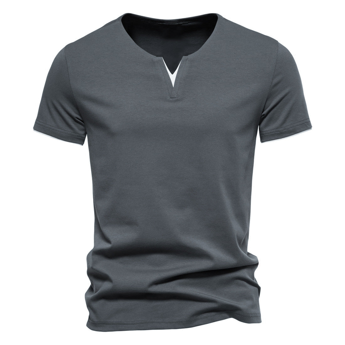 T-Shirt Homme Henley Col V Manches Courtes Coton Slim Fit Casual Basique Été Confortable Respirant Élégant Intemporel – Tee Shirt Henley Premium Slim | Mode Homme Casual Premium