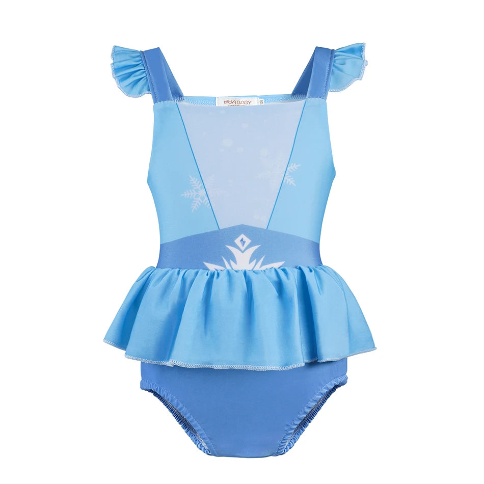 Maillot de Bain Fille Princesse Sirené – Costume Plage Piscine Été Enfant Anna Elsa Raiponce Mirabel