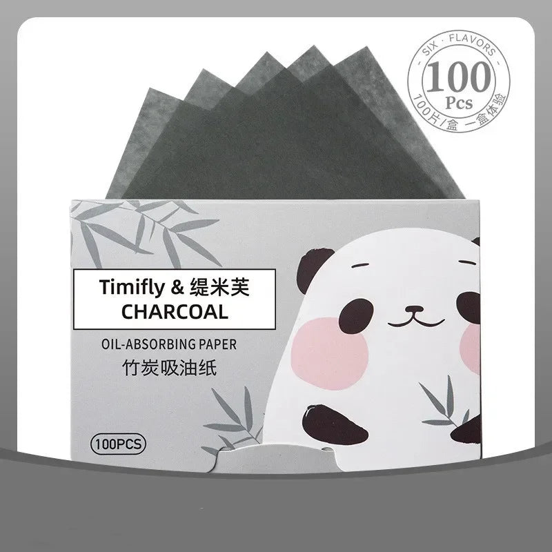 Papiers Matifiants Thé Vert – Lot 100 Pcs Portables | Lingettes Anti-Brillance Visage