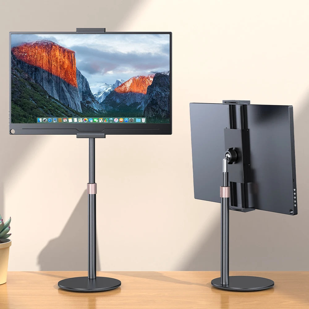 UPERFECT Support Moniteur Rotatif Portable – Hauteur Réglable, VESA, Compatible Tablette & Écran jusqu'à 17.3" | Bureau