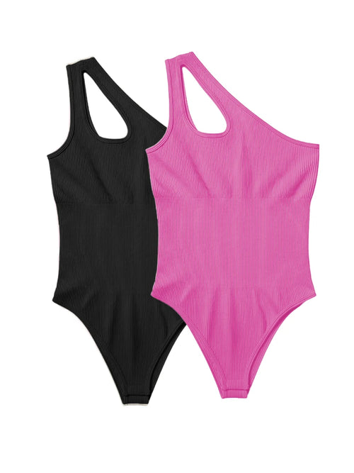 Body Yoga Femme Une Épaule – Gainant, Sexy & Respirant | Fitness, Workout & Yoga | Couleur Unie Sans Manches