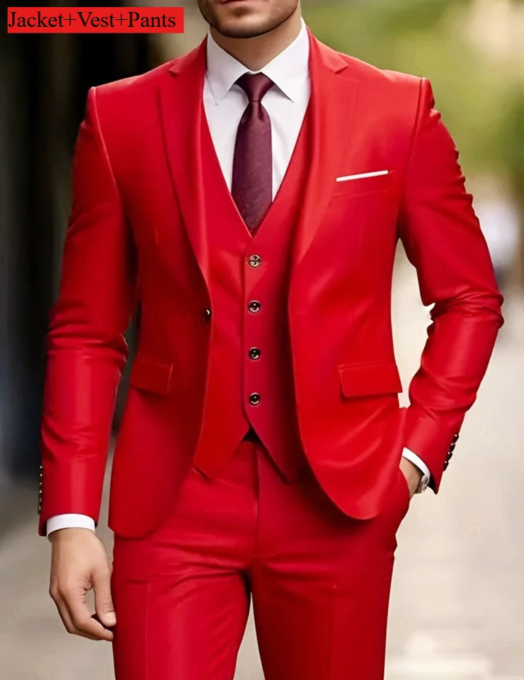 Costume Homme Slim Fit Noir – Ensemble Tuxedo Élégant Mariage & Cérémonie | Mode Homme Premium