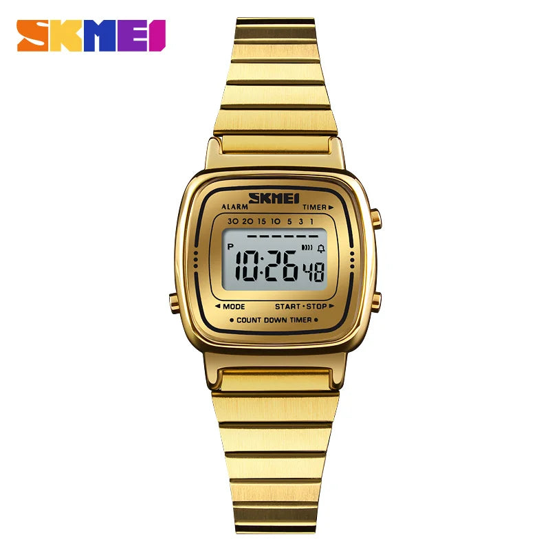 SKMEI Damen-Digitaluhr 1901 mit Chrono-Kalender kleinem Zifferblatt wasserdicht – Luxus Mode Trend