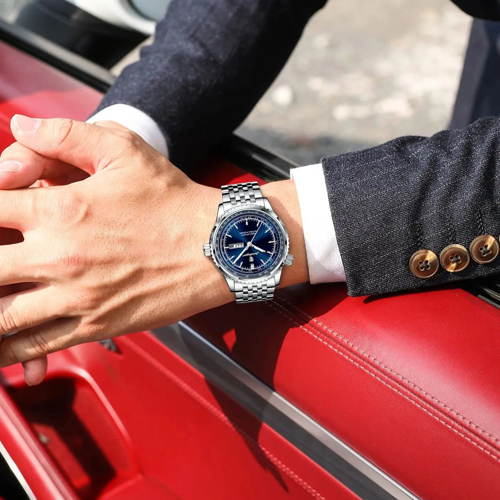 Montre Homme POEDAGAR Militaire Luxe Quartz – Acier Date Semaine Lumineux Étanche Fashion