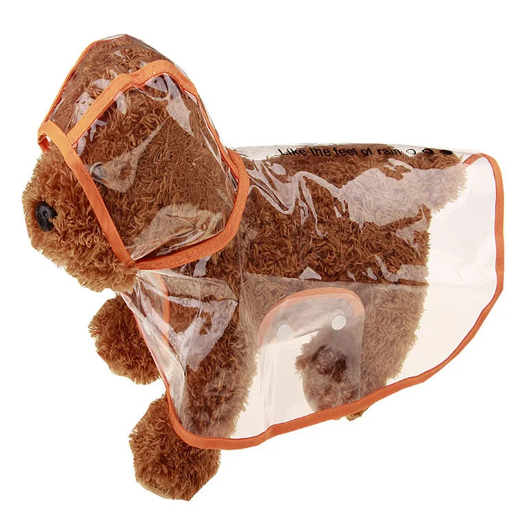 Imperméable Chien Transparent Poncho Imperméable Mode Bords Colorés Personnalisés – Costume Pluie Grande Race | Accessoires Chien