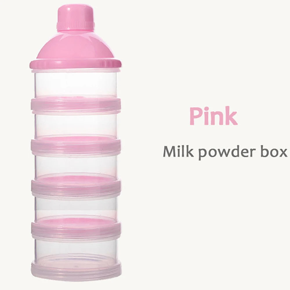 Tragbarer Milchpulverportionierer 4/5 Fächer – Babynahrungs-Snackspender