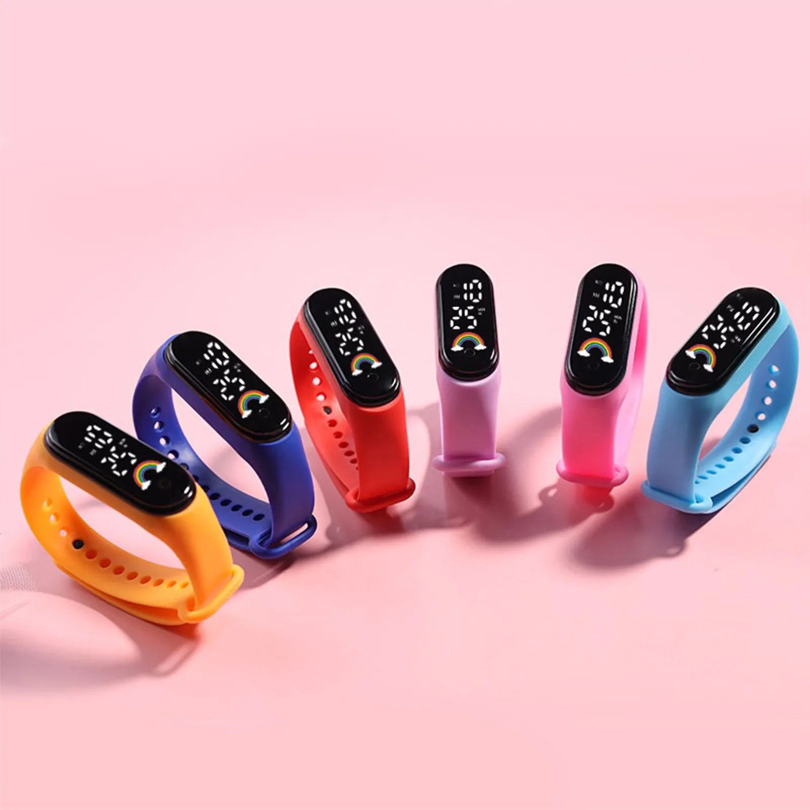 Montre Enfant Fille Garçon LED Tactile Sport – Bracelet Électronique Étanche Tendance 2025