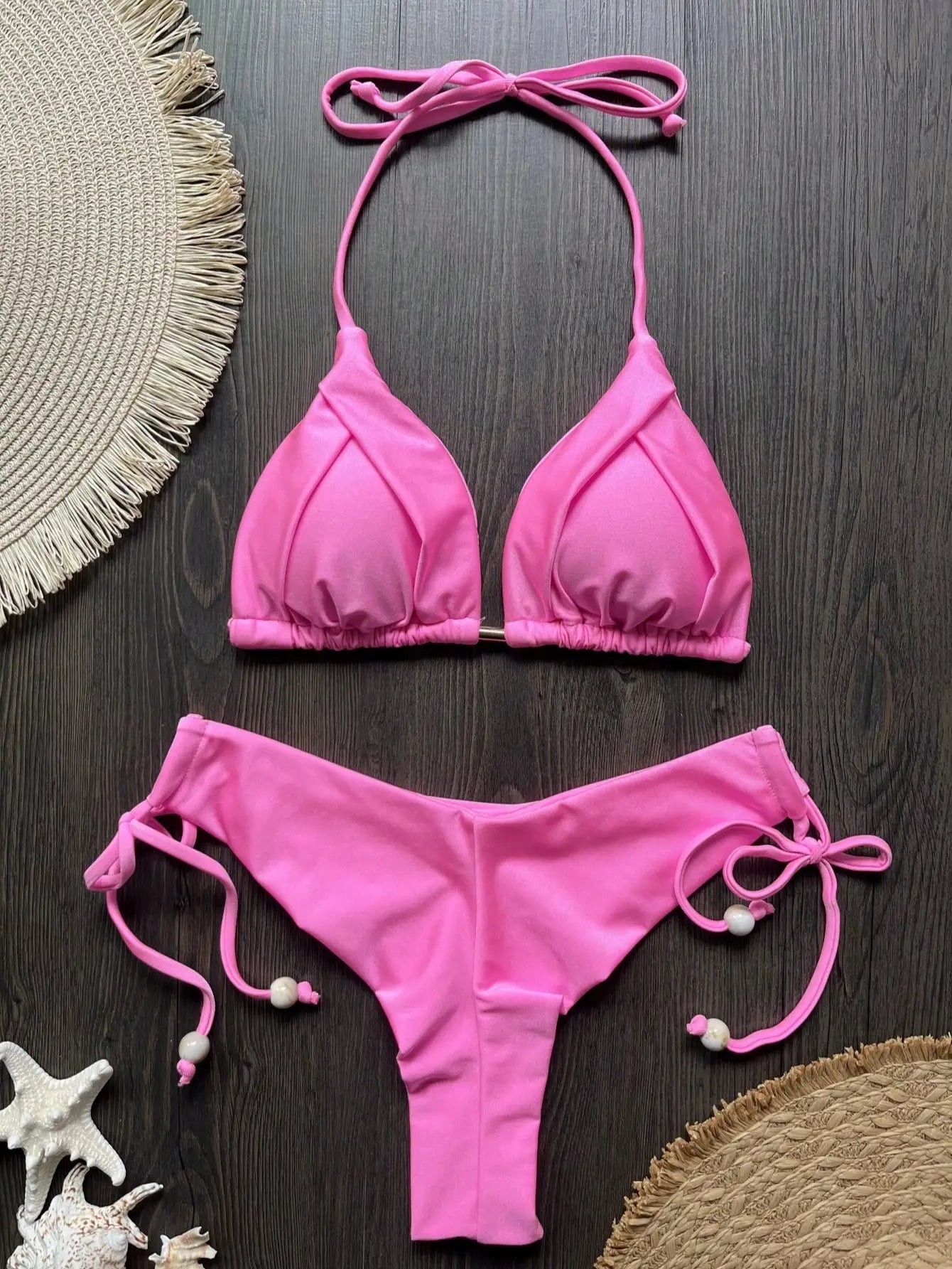 Bikini Femme Triangle Brésilien Push-Up – 13 Coloris | Maillot de Bain 2 Pièces Sexy Plage Été