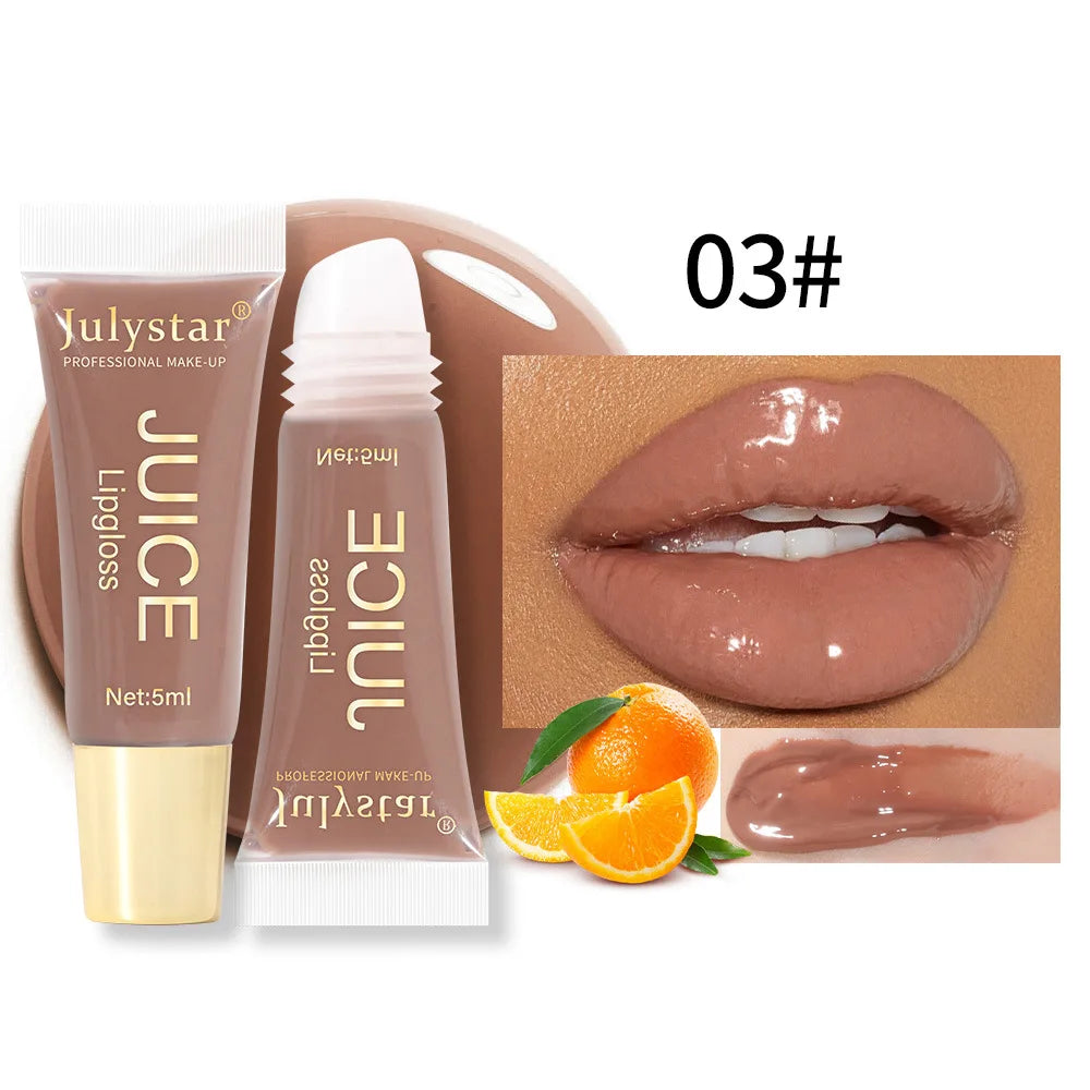 Gloss Lip Oil Nude Brun Repulpant – Hydratant Fruit Transparent | Lèvres Douces & Brillantes