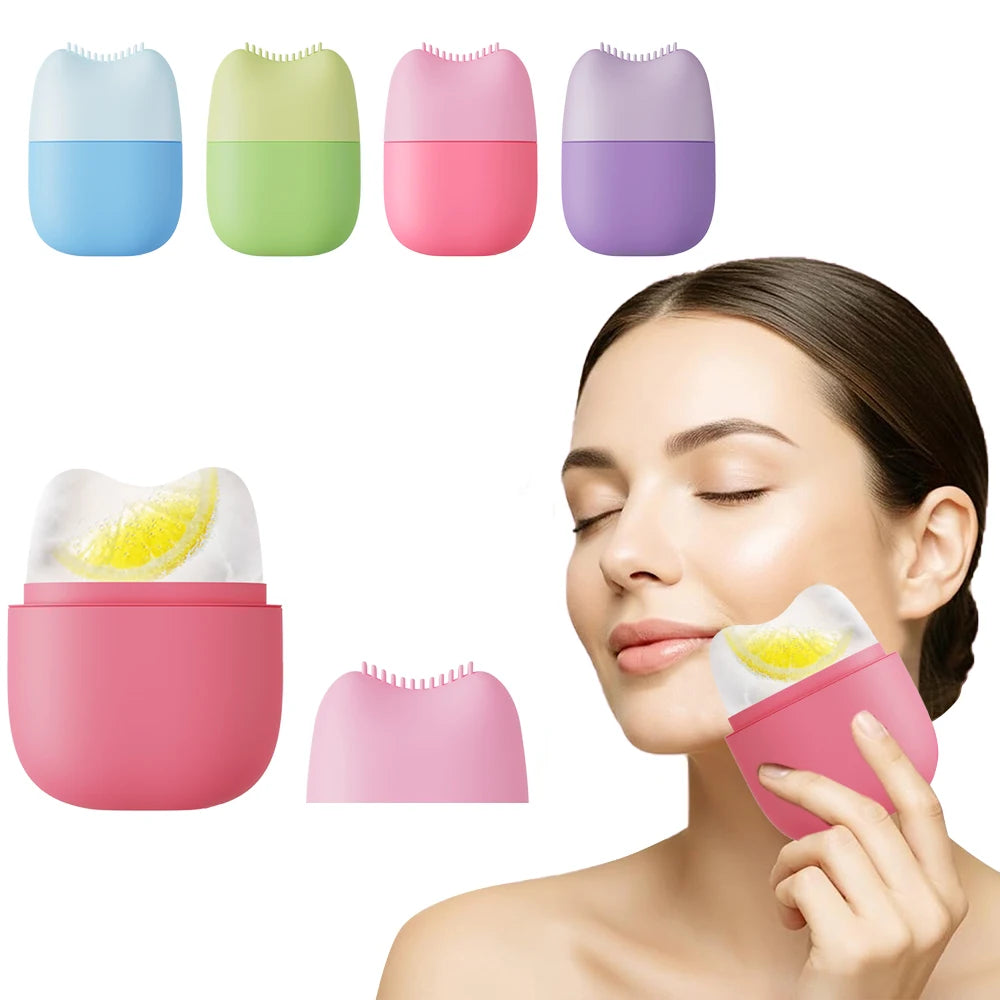 Rouleau Glaçon Visage & Yeux Silicone – Masseur Anti-Gonflement Éclat Soin Beauté Cadeau