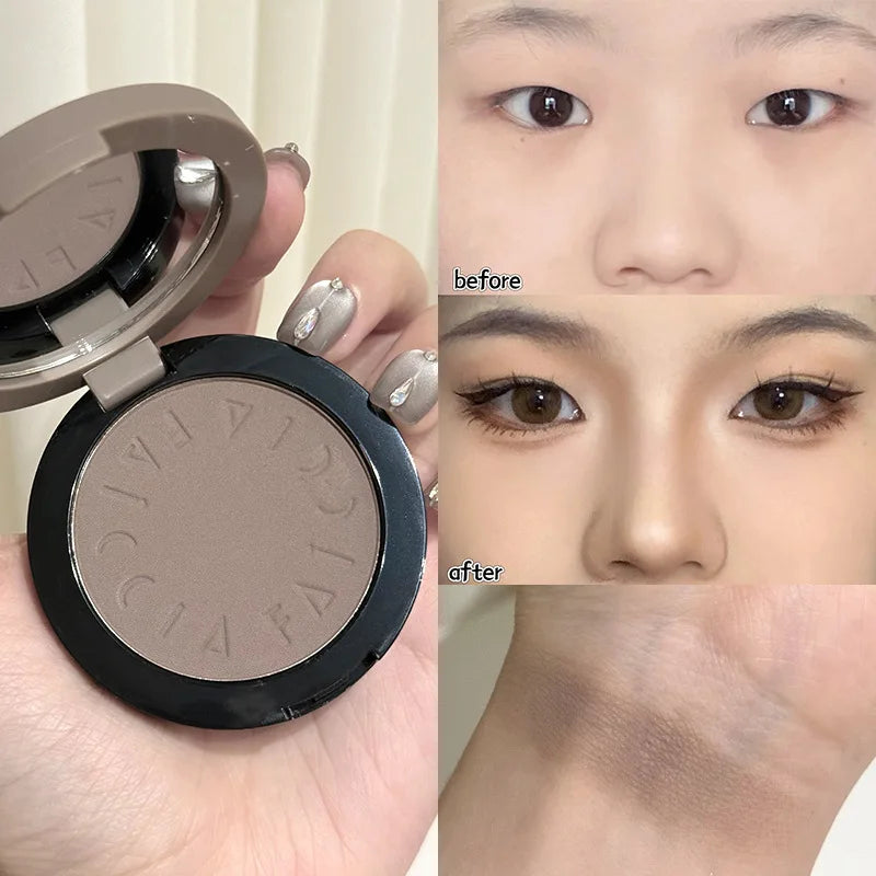 Palette Contouring Nez Mat – Gris Ciment & Brun | Maquillage Longue Tenue