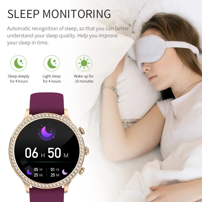 Montre Connectée Femme LIGE 2026 – Appels Bluetooth, Cadran Personnalisable & Suivi Cardio | Étanche Sport & Fitness | Cadeau Femme