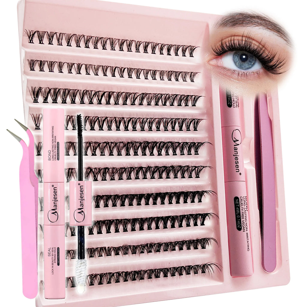 Kit Extension Cils DIY 200 Pcs – Clusters Lash Bond & Seal | Outils Collage Cils Accessoires Maquillage