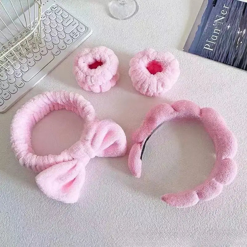 Set Bandeaux Beauté 4 Pièces - Soin du Visage, Maquillage & Douche