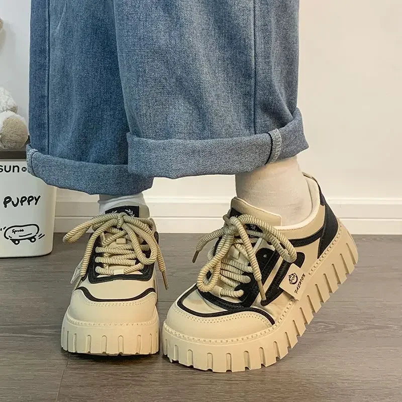 Chaussures Plateforme Y2k Femme Luxe 2025 – Bout Rond Haute Plateforme Designer Daily