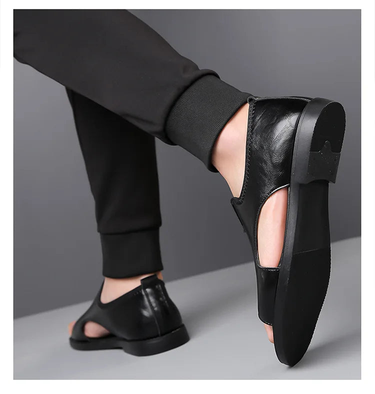 Sandales Cuir Soft Sole Homme Plage Conduite – Slippers Outdoor Confortables Qualité