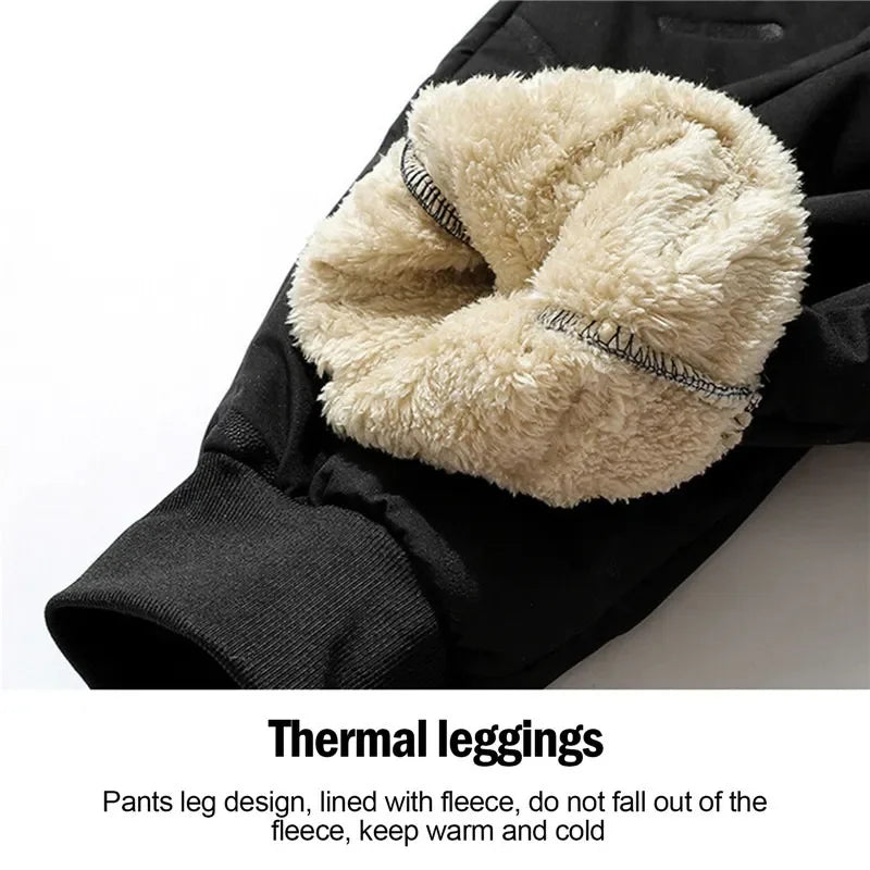 Pantalon Homme Polaire Épais Laine d'Agneau Thermique Chaud Imperméable Coupe-Vent Automne Hiver Streetwear Casual | Pantalon Polaire Imperméable Premium