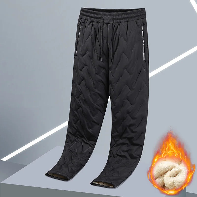 Pantalon Homme Polaire Épais Laine d'Agneau Thermique Chaud Imperméable Coupe-Vent Automne Hiver Streetwear Casual | Pantalon Polaire Imperméable Premium