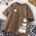 T-Shirt Imprimé Hamster Kawaii Style Japonais Femme – Coupe Loose Casual | Été Cute & Doux